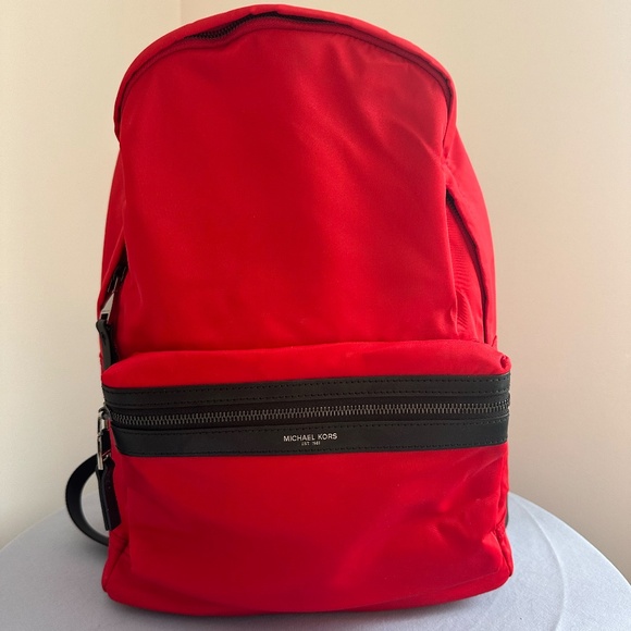 Michael Kors Kent Backpack In Red - Picture 11 of 11